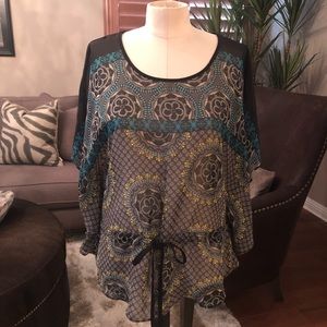 Sweet Rain blouse grey and black color